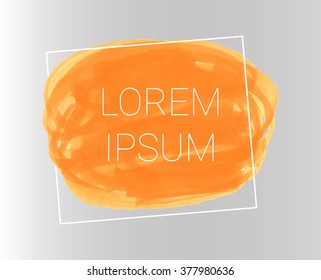 Vector orange stripes drawn with markers. Elements for design and background