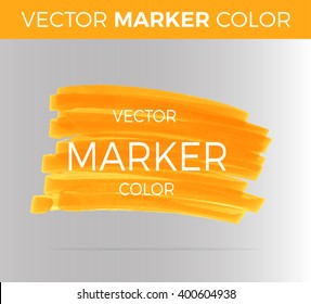 Vector orange stripes drawn with markers. Elements for design and background