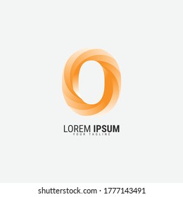 Vector  Orange swirl icon logo design concept.
Circle abstract infinite letter O logo vector design template.
