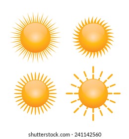 vector orange symbol of sun 