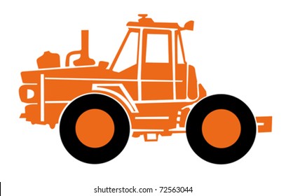tomador vectorial naranja en fondo blanco