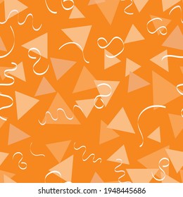 Vector orange triangles and lines background pattern