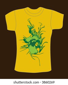 vector orange t-shirt design