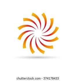 Vector orange Vortex background