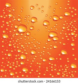 Vector orange water bubbles