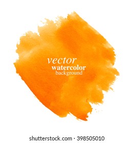 Vector orange watercolor abstract background