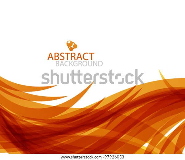 Vector Orange Wave Fire Abstract Background Stock Vector (Royalty Free ...