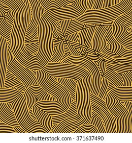 Vector Orange Wave Line Pattern