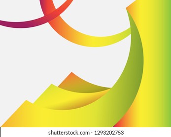 Vector orange wavy wave abstract swoosh background. Wavy waves banner color line for web banner. 