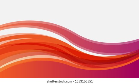 Vector orange wavy wave abstract swoosh background. Wavy waves banner color line for web banner. Abstract orange wave, lines wave texture background, web design abstract card, abstract banners. 