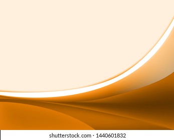 Vector orange wavy wave abstract swoosh background. Wavy waves banner color line for web banner. 