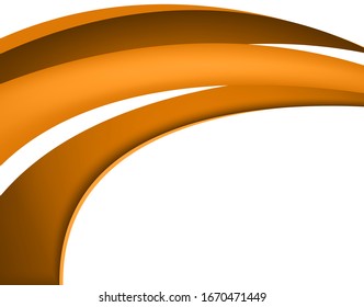 Vector orange wavy wave abstract swoosh background. Wavy waves banner color line for web banner. 