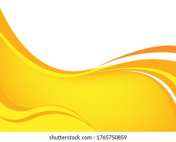 Vector orange wavy wave abstract swoosh background. Wavy waves banner color line for web banner. 