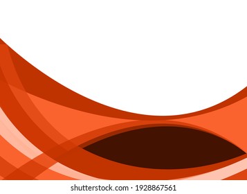 Vector orange wavy wave abstract swoosh background. Wavy waves banner color line for web banner. 