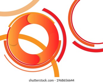 Vector orange wavy wave abstract swoosh background. Wavy waves banner color line for web banner. 