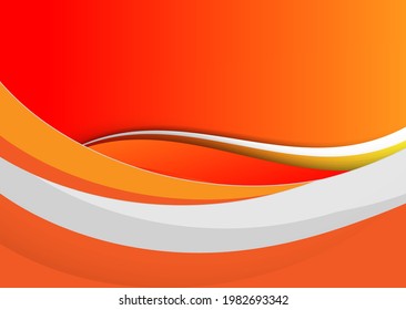 Vector Orange Wavy Wave Abstract Swoosh Stock Vector (Royalty Free ...