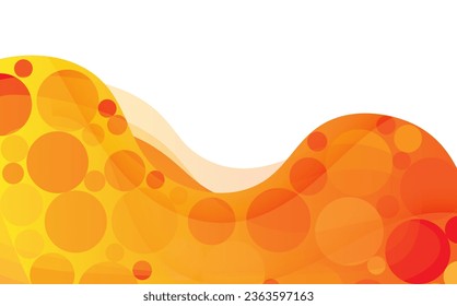 Vector orange wavy wave abstract swoosh background. Wavy waves banner color line for web banner. 