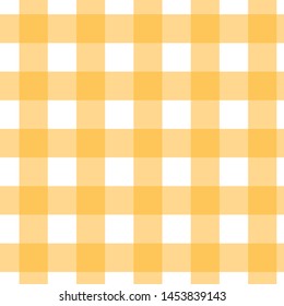 vector orange and white Gingham check pattern design illustration for fabric printing