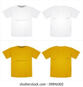 Vector orange and white t-shirts