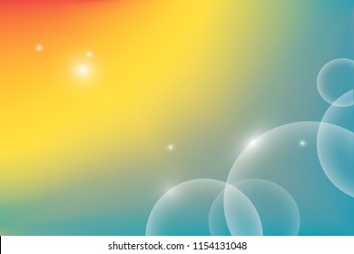 Vector orange yellow blue background with white highlights