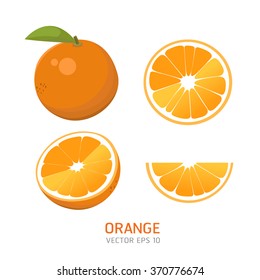 Vector oranges set