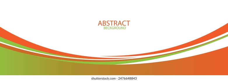 Vector oranye line background curve element with white space for text and message design, overlapping layers, vector