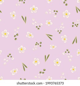 Vector orchid and vanda miss joaquim floral seamless pattern design with green leaf background. Designed by Daania at deeyana83*yahoo.com.