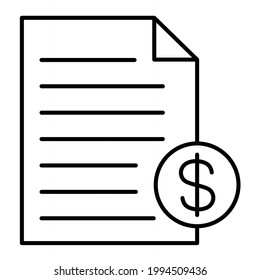 Vector Order Done Outline Icon Design
