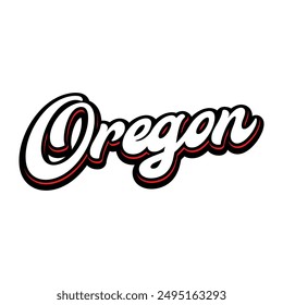 Vector Oregon text design for tshirt hoodie baseball cap jacket and other uses vector	
