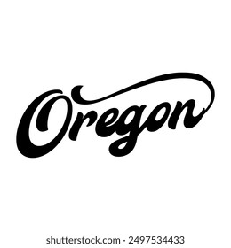 Vector Oregon text design for tshirt hoodie baseball cap jacket and other uses vector	
