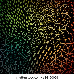 Vector organic abstract background, botanical motif, freehand doodles pattern.