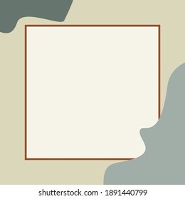 Vector organic abstract background for social media . vector square trendy template in pastel colors. Modern editable template.