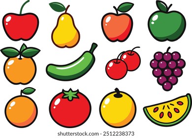 Vektorgrafik der organischen Flachfrucht