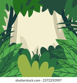 Vector Organic flat jungle background