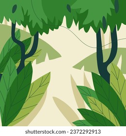 Vector Organic flat jungle background