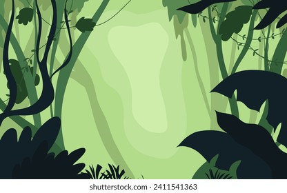 Vector Organic flat jungle background	