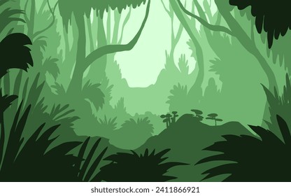 Vector Organic flat jungle background