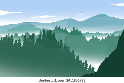 Vector Organic flat jungle background