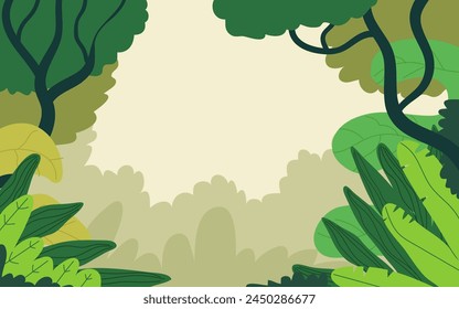 Vector Fondo de selva plana orgánica