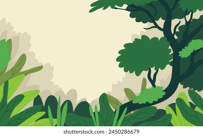 Vector Organic flat jungle background
