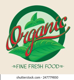 Vector organic food label