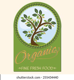 Vector organic food label