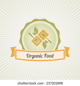 Vector organic food label icon