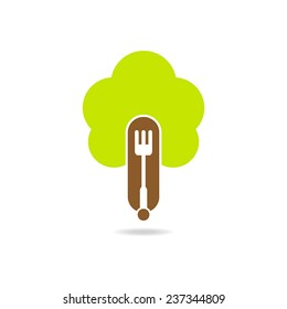 Vector organic food tree