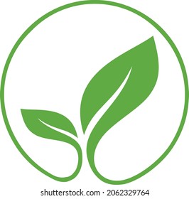 Vector organic green logo illustation