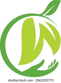 Vector organic green logo illustation