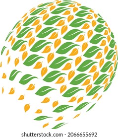 Vector organic green logo illustration
