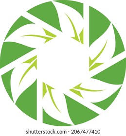 Logo verde orgánico vector Ilustración