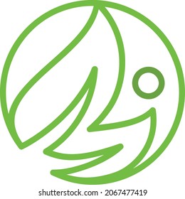 Vector organic green logo Illustration