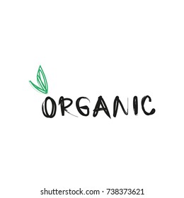 Vector organic label.